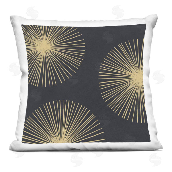 stupell industries Emma Caroline | Abstract Radiant Round Star Shapes Pattern Printed Throw Pillow