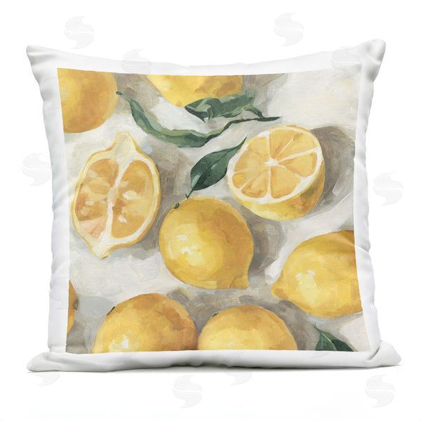Stupell Industries Emma Caroline | Citrus Lemon Fruits Sliced Country Farmhouse Printed Throw Pillow