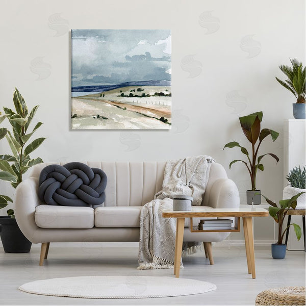 Stupell Industries Emma Caroline | Cloudy Country Mountain Road Watercolor Detail Scene Wall Art