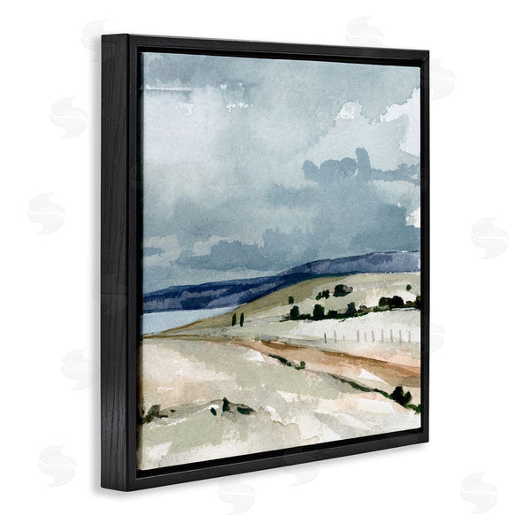 Stupell Industries Emma Caroline | Cloudy Country Mountain Road Watercolor Detail Scene Wall Art