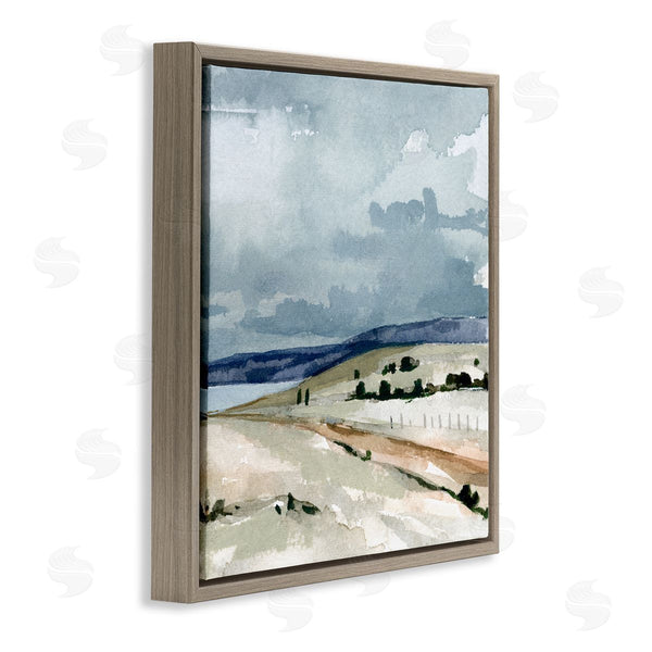 Stupell Industries Emma Caroline | Cloudy Country Mountain Road Watercolor Detail Scene Wall Art