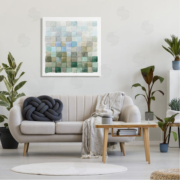 Stupell Industries Emma Caroline | Earth Tones Watercolor Detail Square Shape Pattern Wall Art