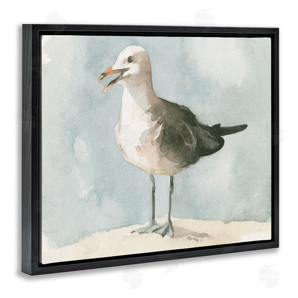Stupell Industries Emma Caroline | Happy Seagull Soft Focus Resting On Beach Wall Art