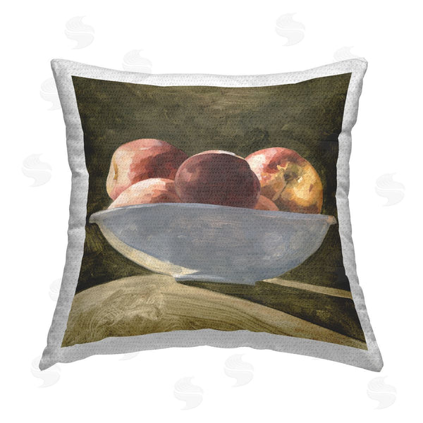 Stupell Industries Emma Caroline | Kitchen Apple Bowl Printed Throw Pillow
