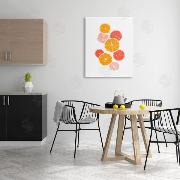 Stupell Industries Emma Caroline | Mixed Citrus Fruit Slices Casual Summer Kitchen Wall Art