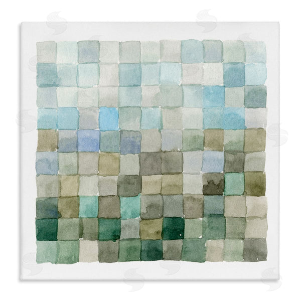 stupell industries Emma Caroline | Modern Watercolor Checkered Shapes