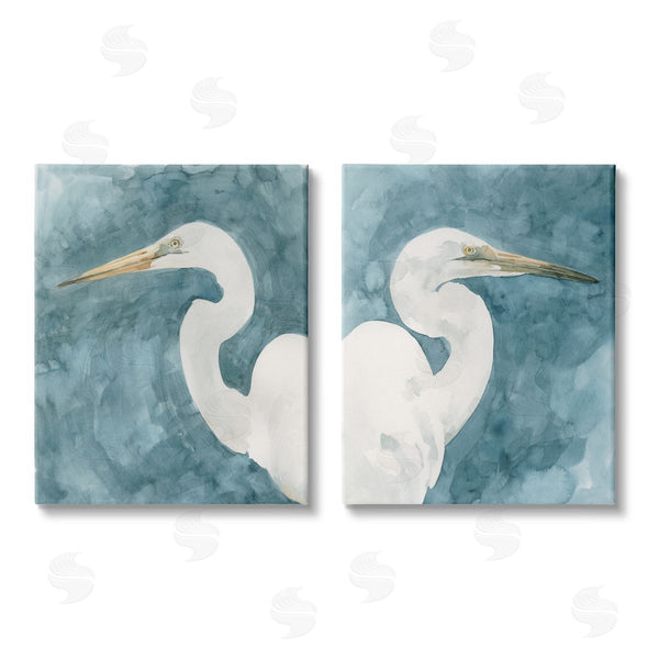 stupell industries Emma Caroline | Nautical Cranes Bird Portraits Abstraction Wall Art