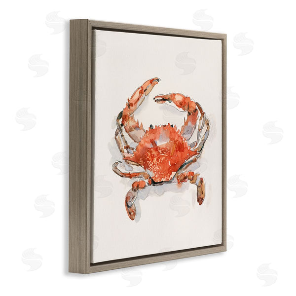 Stupell Industries Emma Caroline | Nautical Red Crab Wall Art