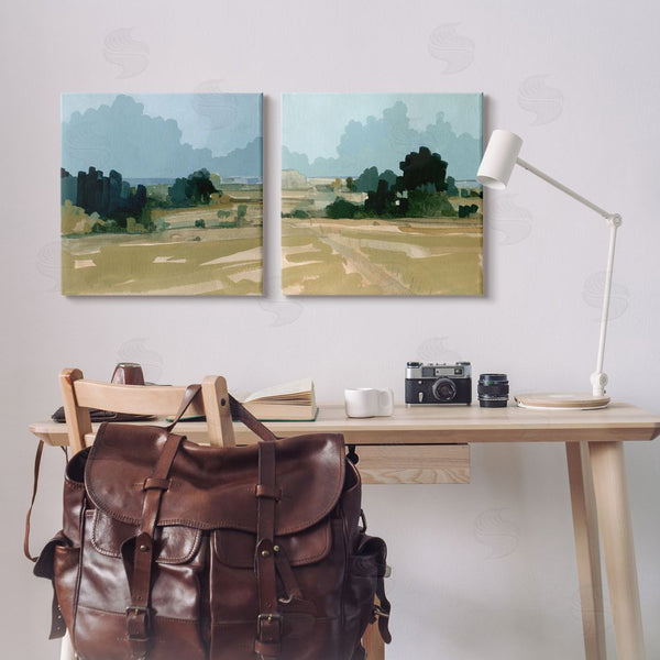 Stupell Industries Emma Caroline | Peaceful Rural Scene Distant Farmland Wall Art