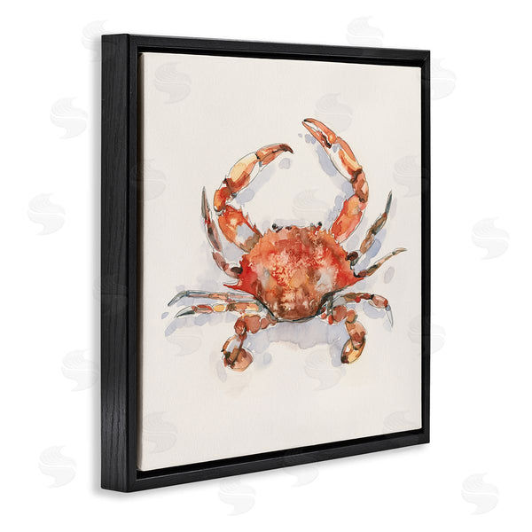 Stupell Industries Emma Caroline | Red Crab Marine Animal Wall Art