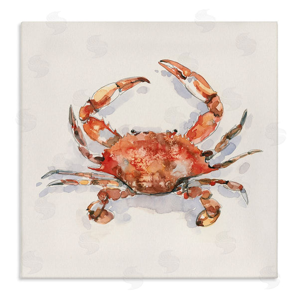 stupell industries Emma Caroline | Red Crab Marine Animal Wall Art