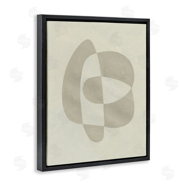 Stupell Industries Emma Caroline | Round Contrasting Shape Abstraction Beige Tan Arrangement Wall Art