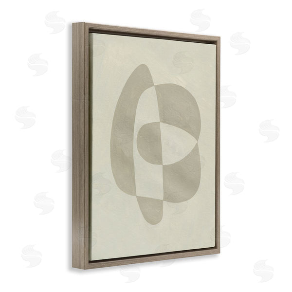 Stupell Industries Emma Caroline | Round Contrasting Shape Abstraction Beige Tan Arrangement Wall Art