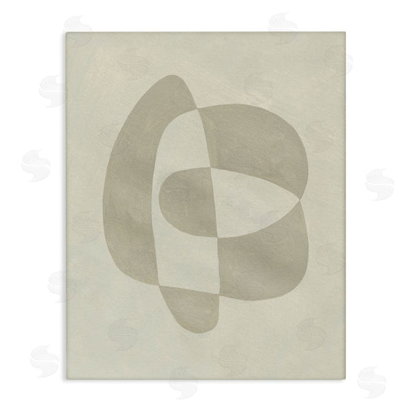 stupell industries Emma Caroline | Round Contrasting Shape Abstraction Beige Tan Arrangement Wall Art