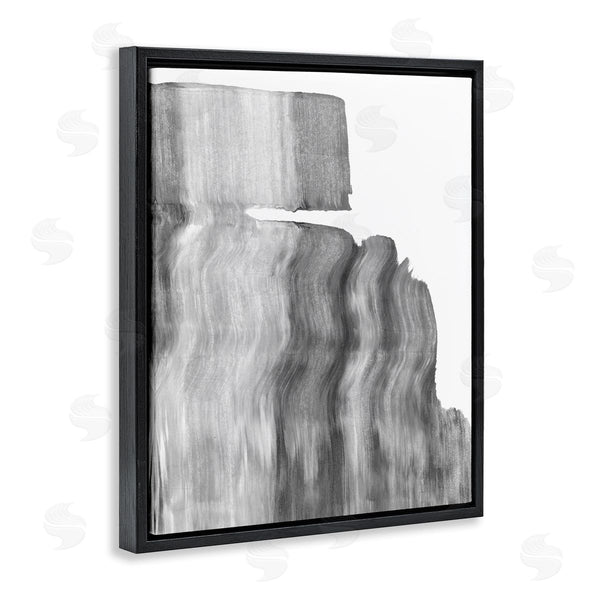 Stupell Industries Emma Caroline | Static Grey Abstraction Ombre Tone Over White Wall Art