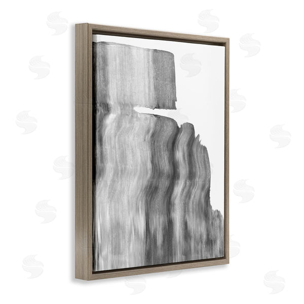 Stupell Industries Emma Caroline | Static Grey Abstraction Ombre Tone Over White Wall Art
