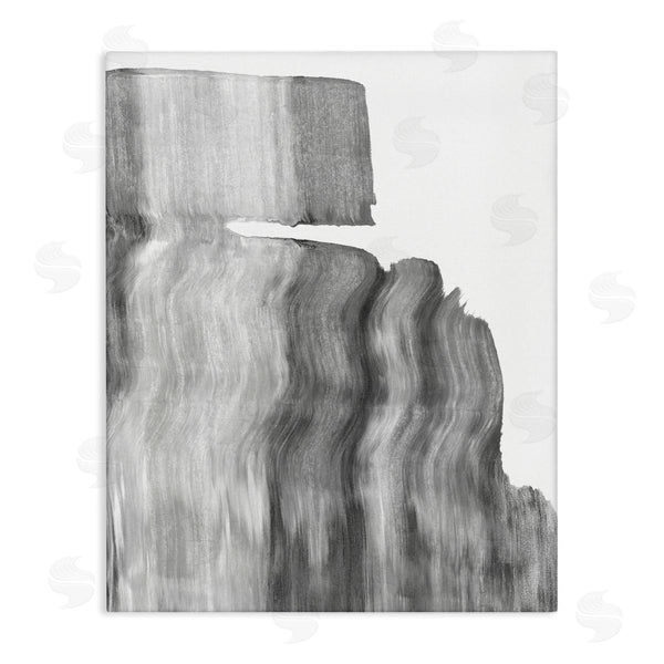 stupell industries Emma Caroline | Static Grey Abstraction Ombre Tone Over White Wall Art