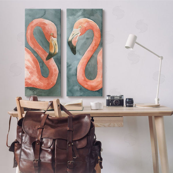 Stupell Industries Emma Caroline | Watercolor Pink Flamingo Pair Watercolor Wall Art