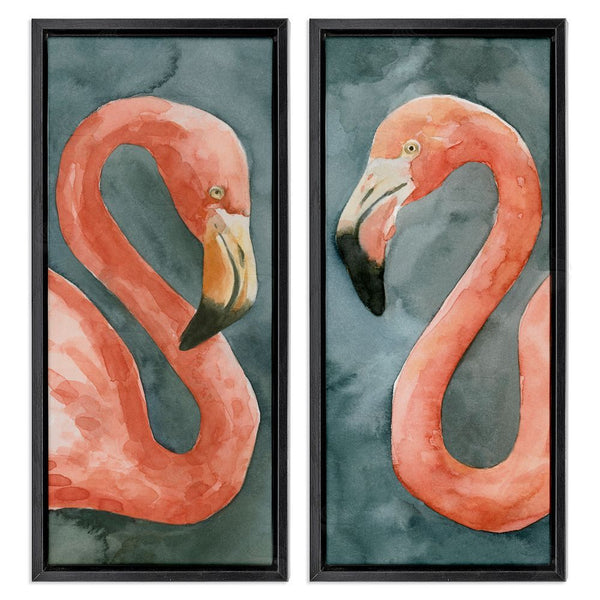 Stupell Industries Emma Caroline | Watercolor Pink Flamingo Pair Watercolor Wall Art