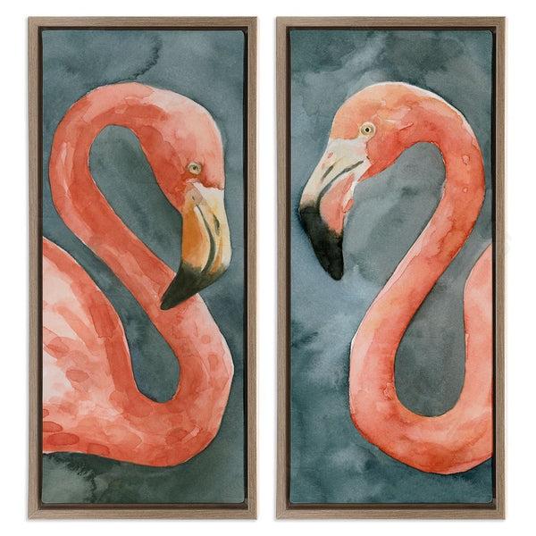 Stupell Industries Emma Caroline | Watercolor Pink Flamingo Pair Watercolor Wall Art