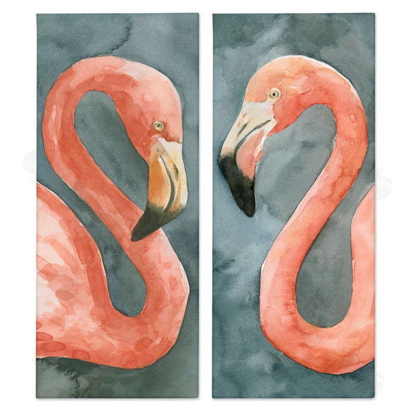 stupell industries Emma Caroline | Watercolor Pink Flamingo Pair Watercolor Wall Art