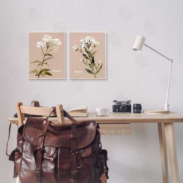 Stupell Industries Emma Caroline | White Boneset Flowers Soft Palette Wall Art