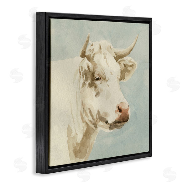 Stupell Industries Emma Caroline | White Cow Watercolor Wall Art