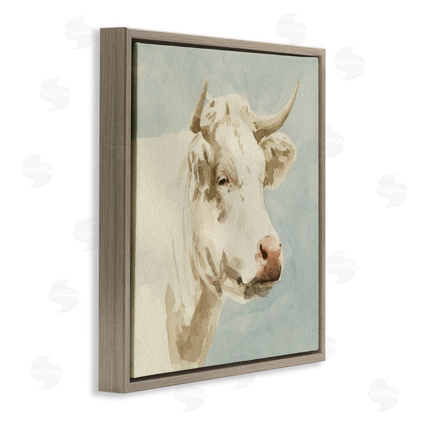 Stupell Industries Emma Caroline | White Cow Watercolor Wall Art
