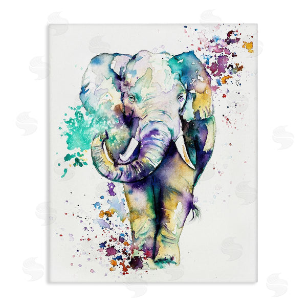 stupell industries Emma Catherine Debs | Street Style Speckled Elephant Paint Splatter Animal Wall Art