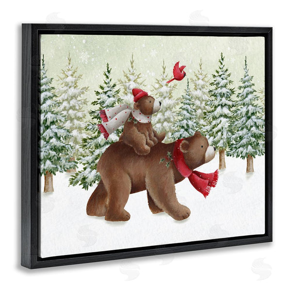 Stupell Industries Emma Leach | Bears In Snowy Scene Wall Art