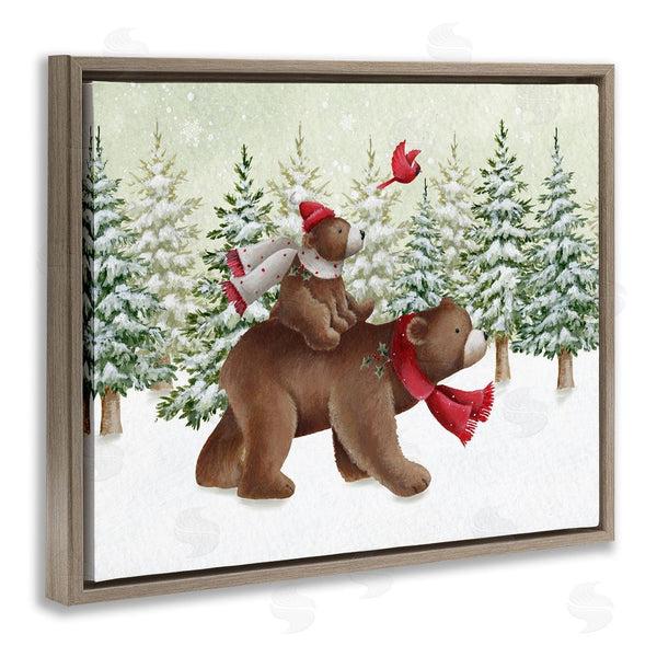 Stupell Industries Emma Leach | Bears In Snowy Scene Wall Art