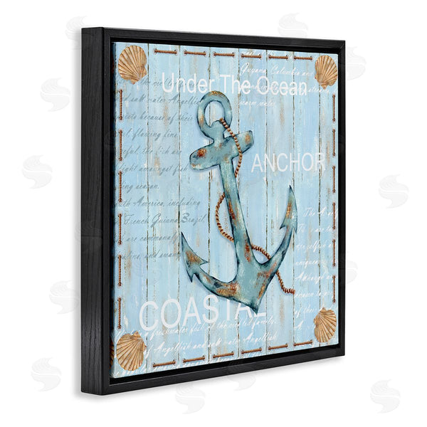 Stupell Industries Emma Leach | Blue Maritime Anchor Wall Art