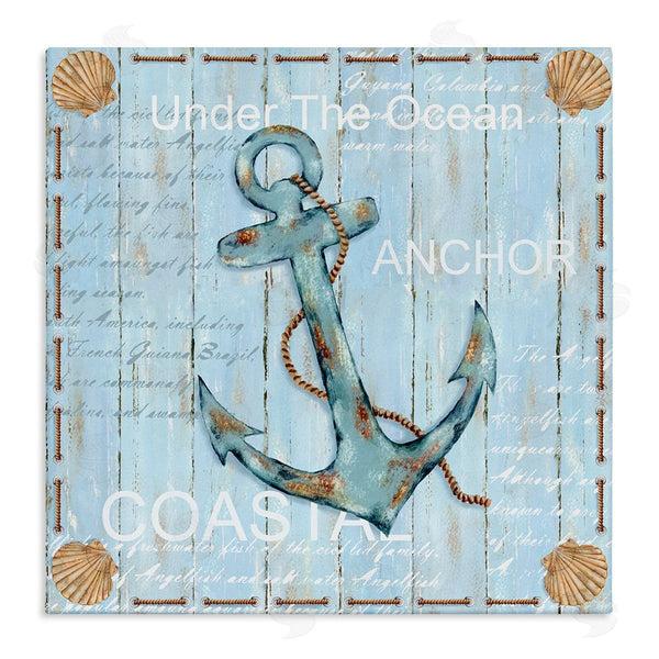 stupell industries Emma Leach | Blue Maritime Anchor Wall Art