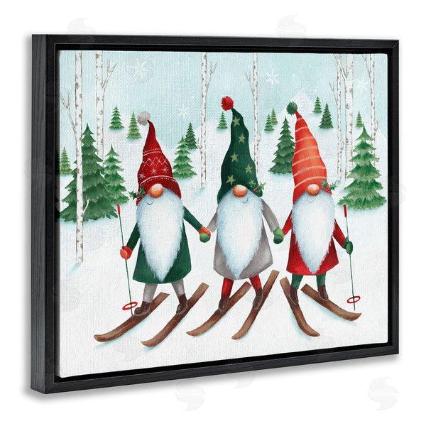 Stupell Industries Emma Leach | Gnome Trio Skiing Wall Art