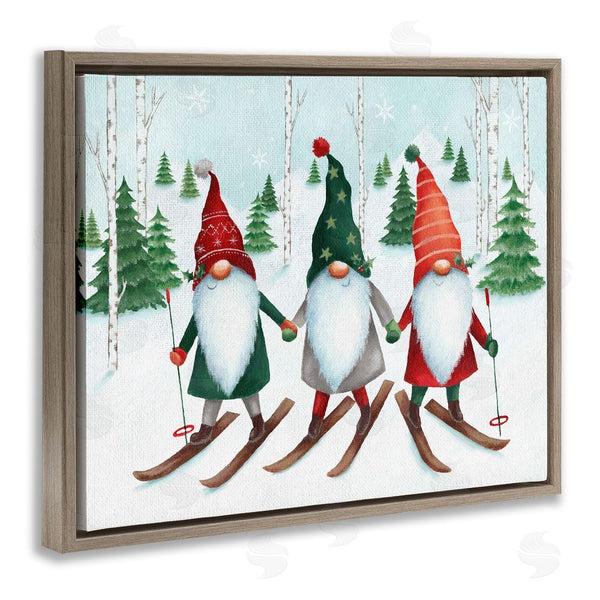 Stupell Industries Emma Leach | Gnome Trio Skiing Wall Art