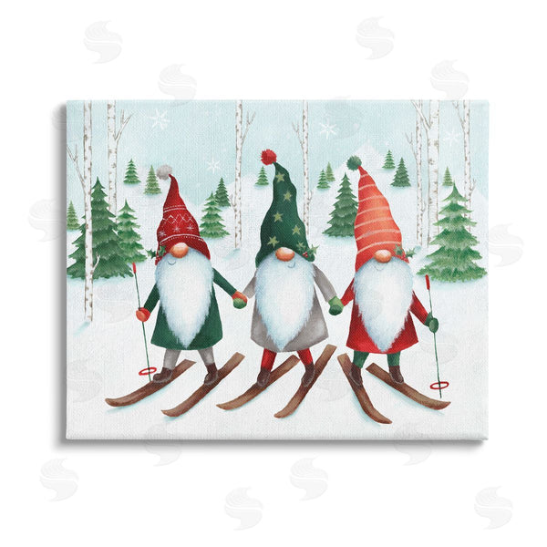 stupell industries Emma Leach | Gnome Trio Skiing Wall Art