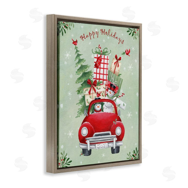 Stupell Industries Emma Leach | Holiday Stacked Gift Car Wall Art