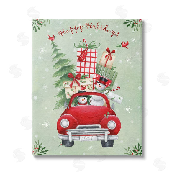 stupell industries Emma Leach | Holiday Stacked Gift Car Wall Art