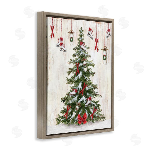Stupell Industries Emma Leach | Ice Skates & Sleds On Tree Wall Art