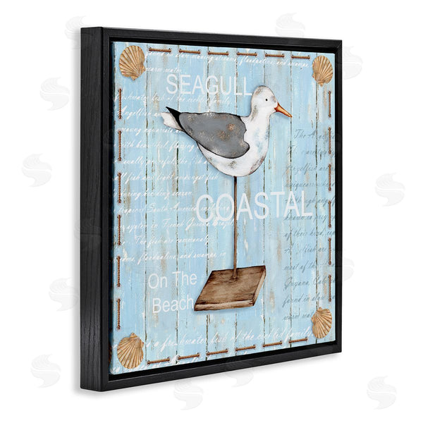 Stupell Industries Emma Leach | Rustic Blue Seagull Wall Art