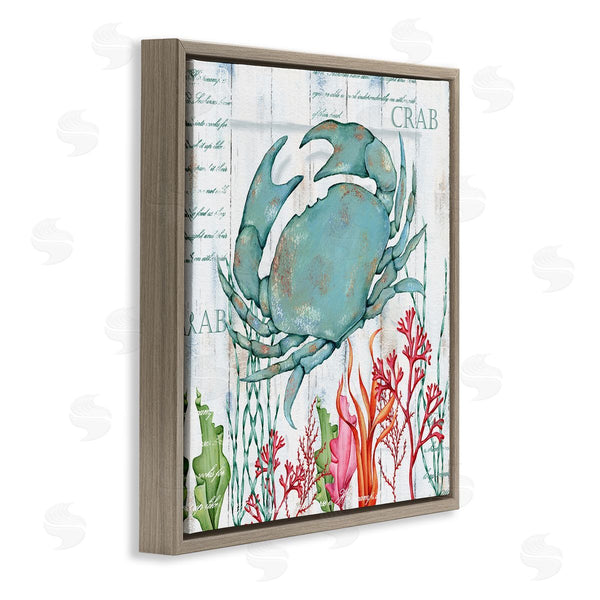 Stupell Industries Emma Leach | Rustic Crab & Coral Wall Art