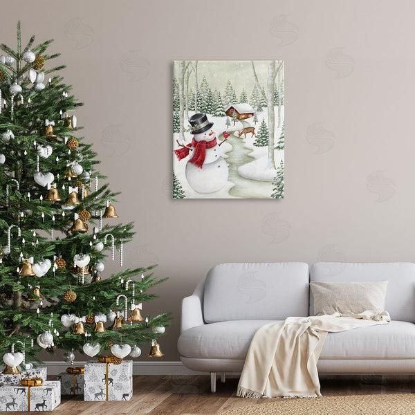 Stupell Industries Emma Leach | Snowman On Snowy Path Wall Art