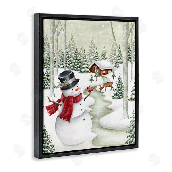 Stupell Industries Emma Leach | Snowman On Snowy Path Wall Art