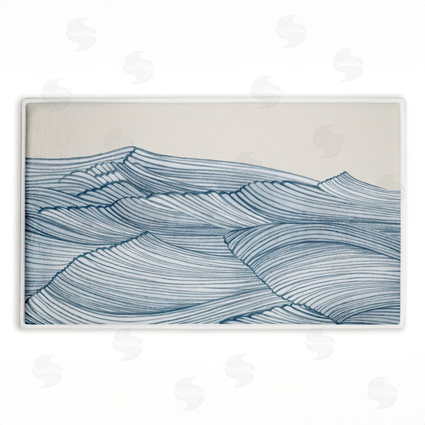stupell industries Emma Peal | Lines Of Sea Waves Plush Bath Mat