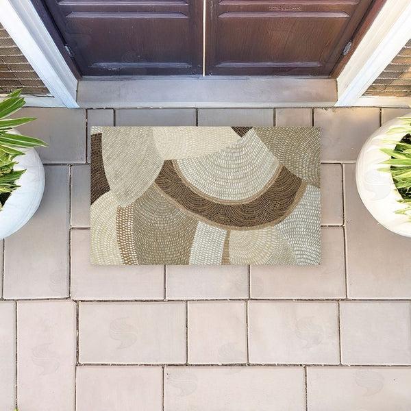 Stupell Industries Emma Peal | Mystic Neutral Patterns Non-Woven Door Mat
