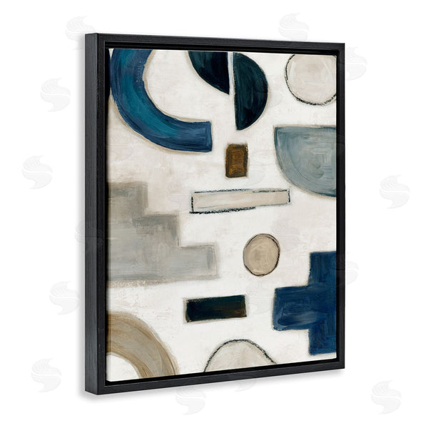 Stupell Industries Emma Peal | Neutral Shapes Blue & Beige