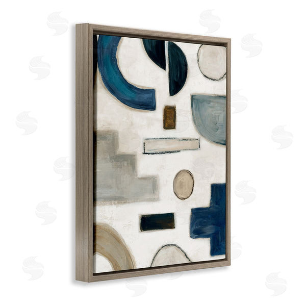 Stupell Industries Emma Peal | Neutral Shapes Blue & Beige