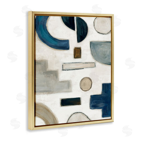Stupell Industries Emma Peal | Neutral Shapes Blue & Beige