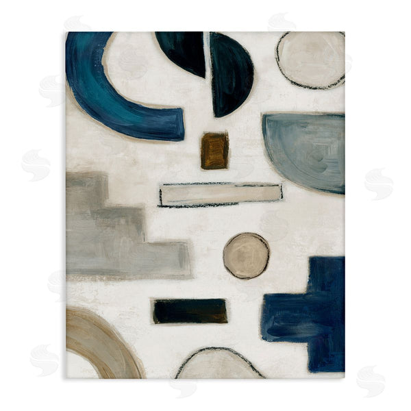stupell industries Emma Peal | Neutral Shapes Blue & Beige