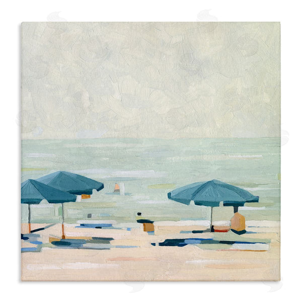 stupell industries Emma Scarvey | Abstract Beach Umbrellas on Shore Wall Art